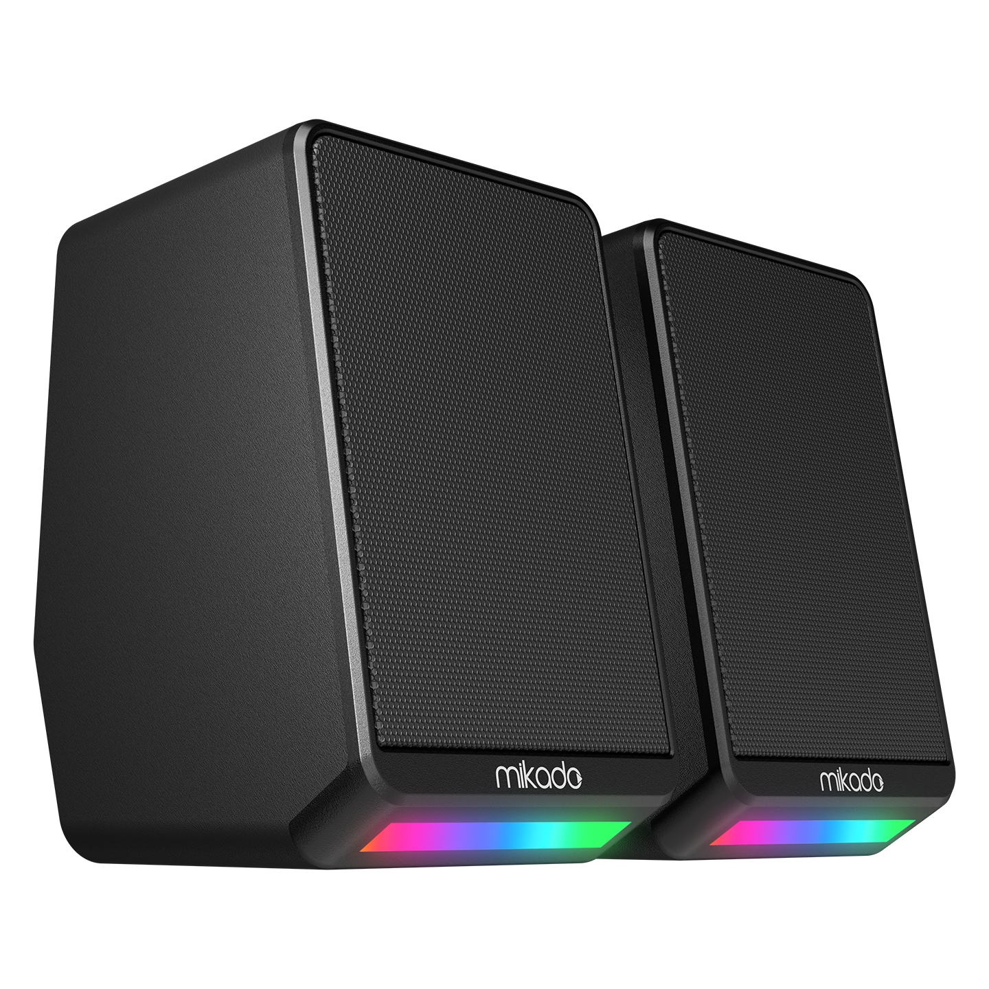 Mikado MD-178 2.0 3W*2 Siyah RGB Aydınlatmalı USB + 3.5mm USB 5V Speaker Hoparlör