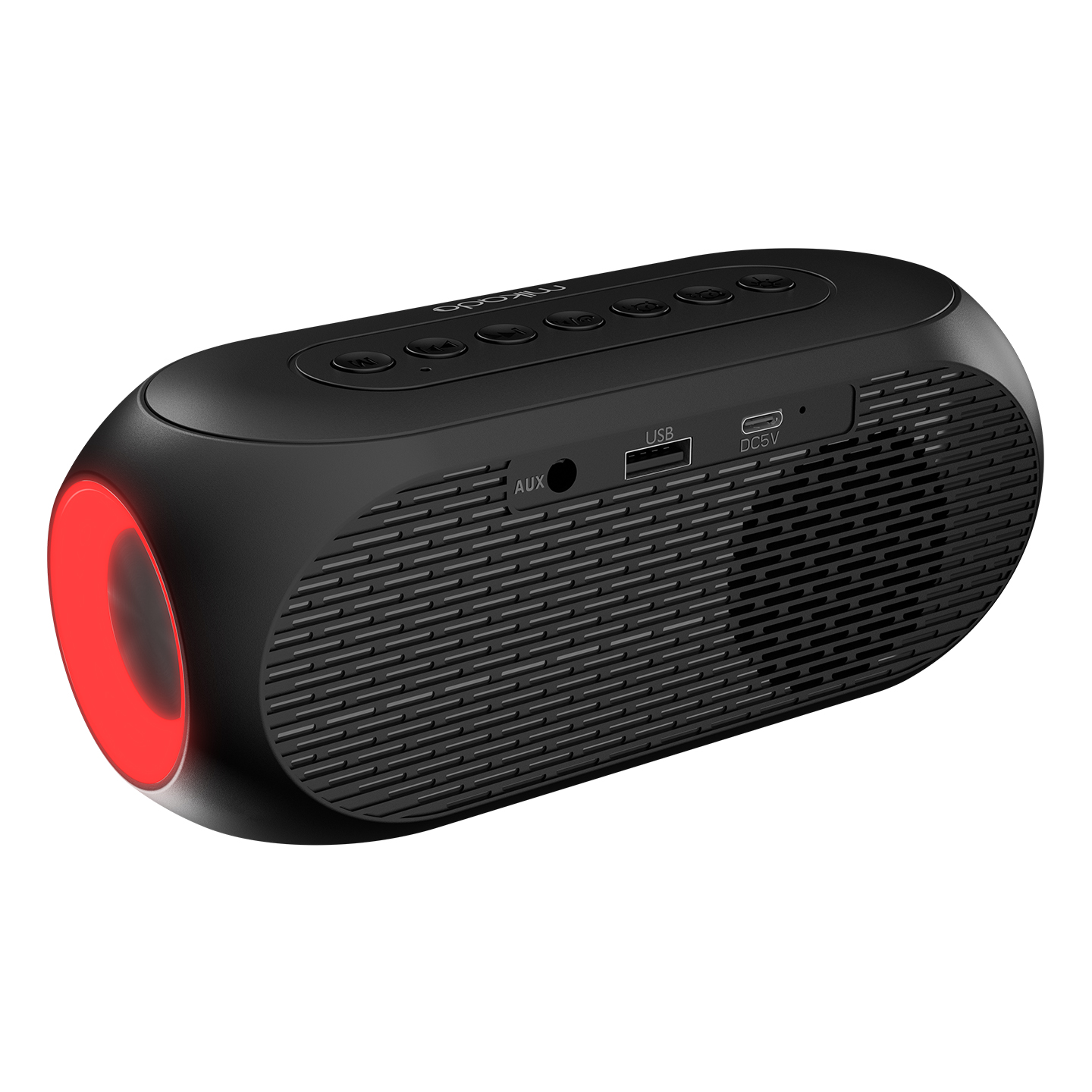 Mikado MD-W7 1200mAh 5W Siyah Bluetooth-Aux-Derece-Usb-FM Double Alarmlı Saat Speaker