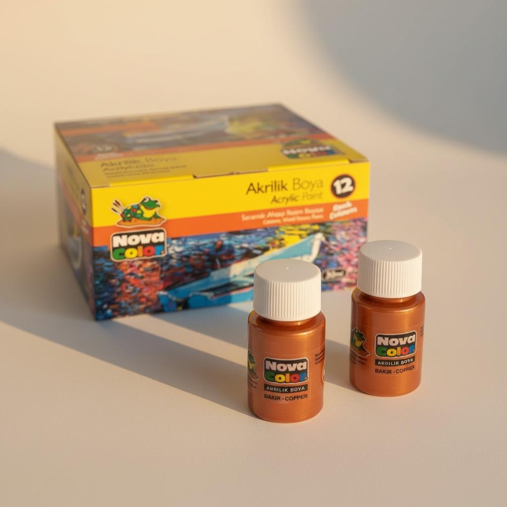 Nova Color Şişe Akrilik Boya Bakır Renk 30 Ml
