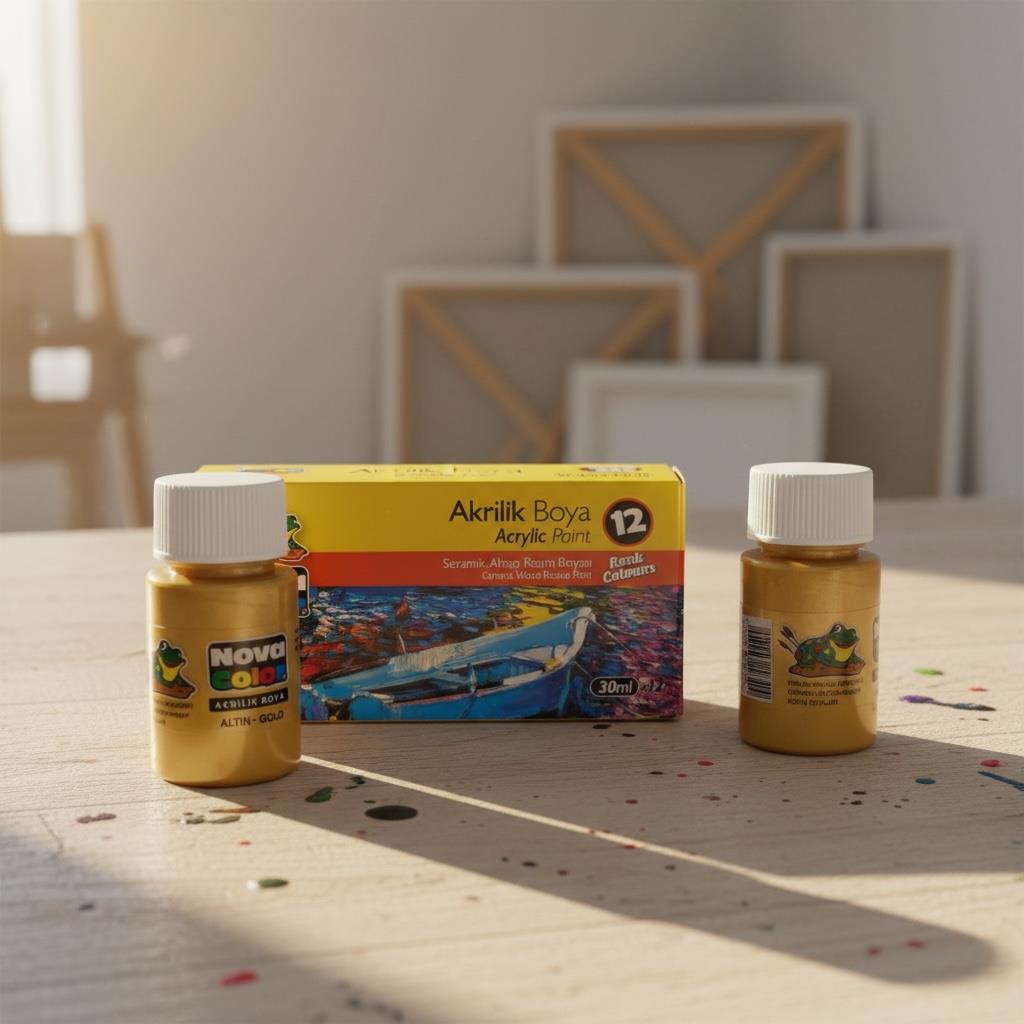Nova Color Şişe Akrilik Boya Gold(Altın) Renk 30 Ml