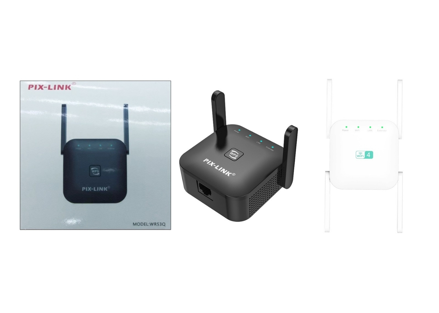 Platoon PIX-LINK PL-8263 300Mbps 1xWAN/LAN Port 2 Anten Repeater+AP Siyah/Beyaz Kablosuz Menzil Genişletici