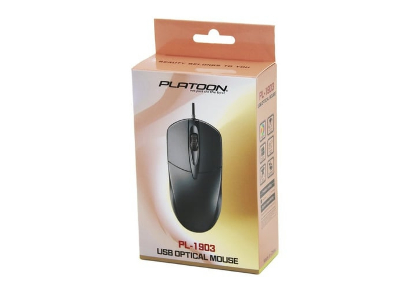 Platoon PL-1903 Usb Siyah 1200dpi Optik Kablolu Mouse