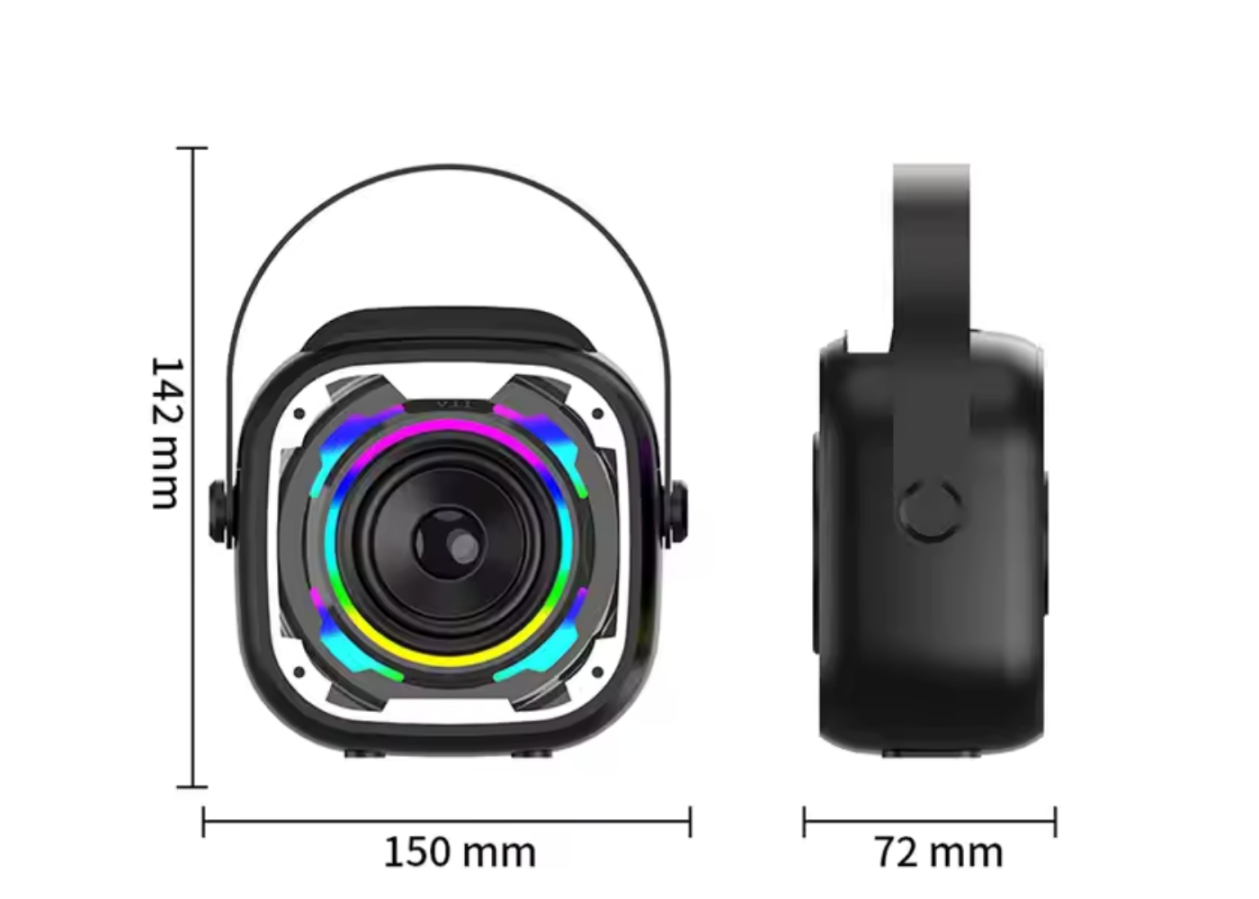 Platoon PL-4622 BT+TF+USB+AUX Type-C Girişli Telefon Standlı Tek Mikrofonlu Işıklı Bluetooth Speaker (V11)