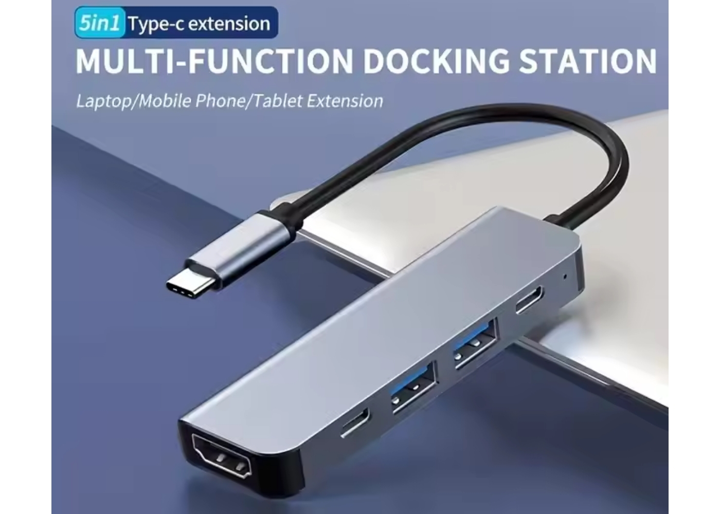 Platoon PL-5560 4K Type-C 5in1 Şarj,HDMI ve USB Çoğaltıcı Adaptör Çevirici
