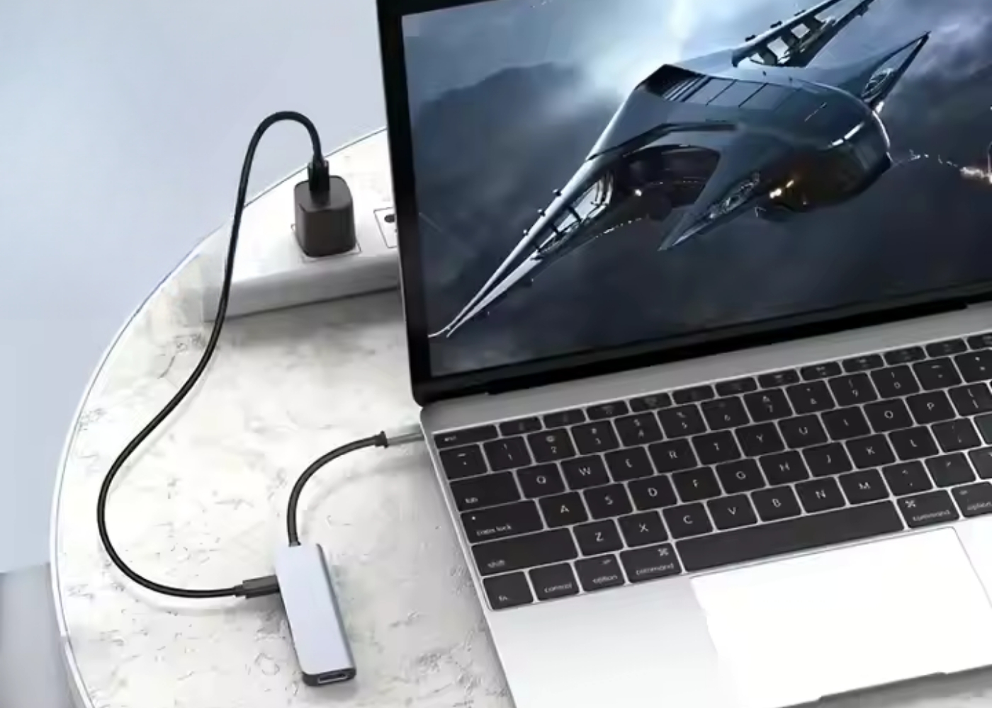 Platoon PL-5560 4K Type-C 5in1 Şarj,HDMI ve USB Çoğaltıcı Adaptör Çevirici