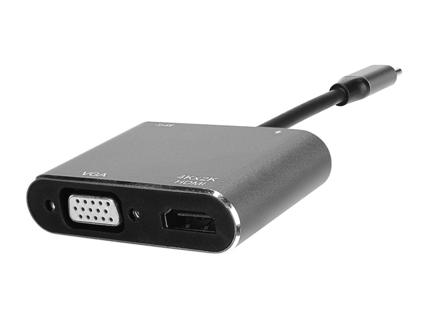 Platoon PL-5565 4 In 1 Type C To, PD+HDMI+VGA+USB3.0 Çevirici Hub Adaptör Çevirici