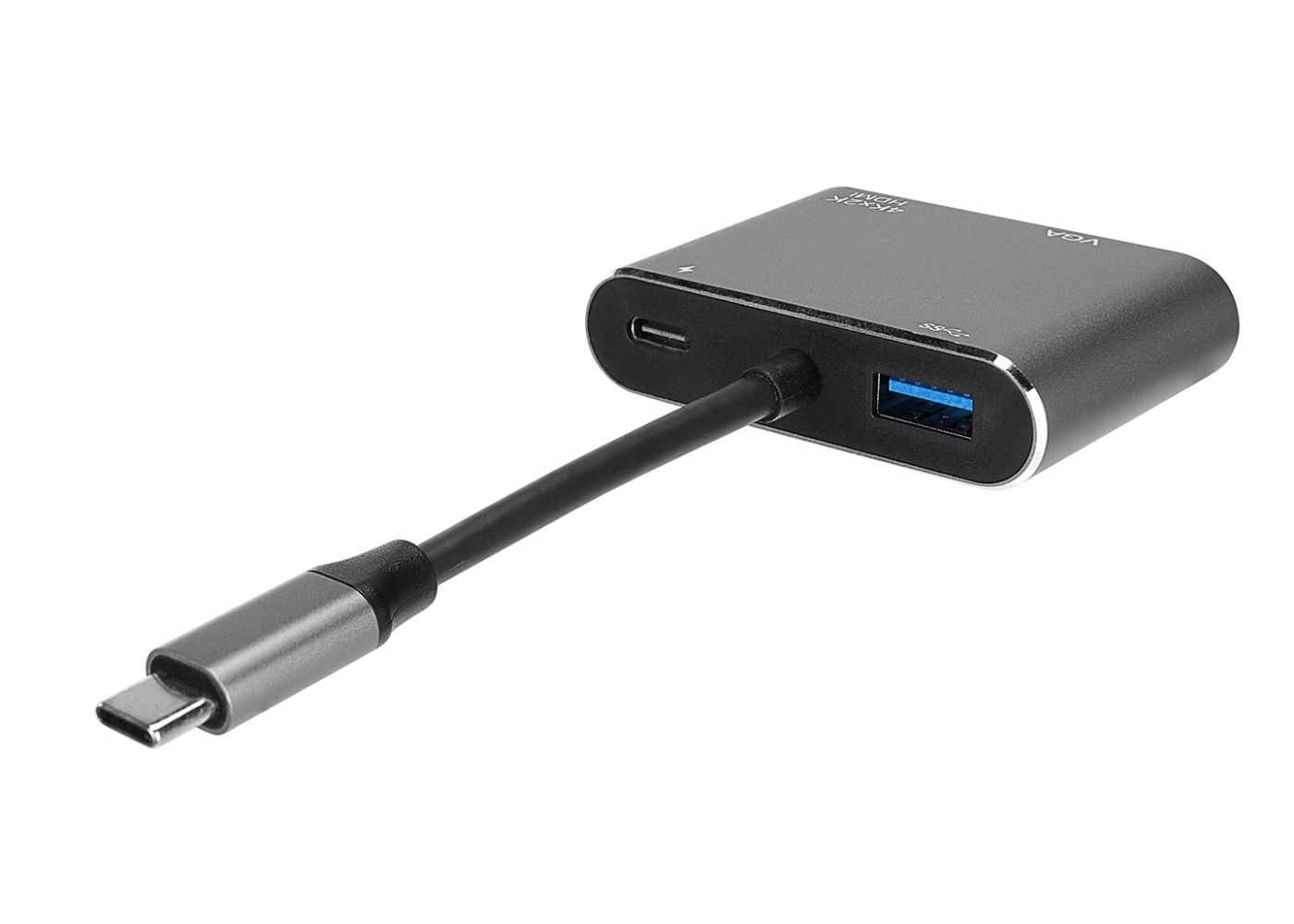 Platoon PL-5565 4 In 1 Type C To, PD+HDMI+VGA+USB3.0 Çevirici Hub Adaptör Çevirici
