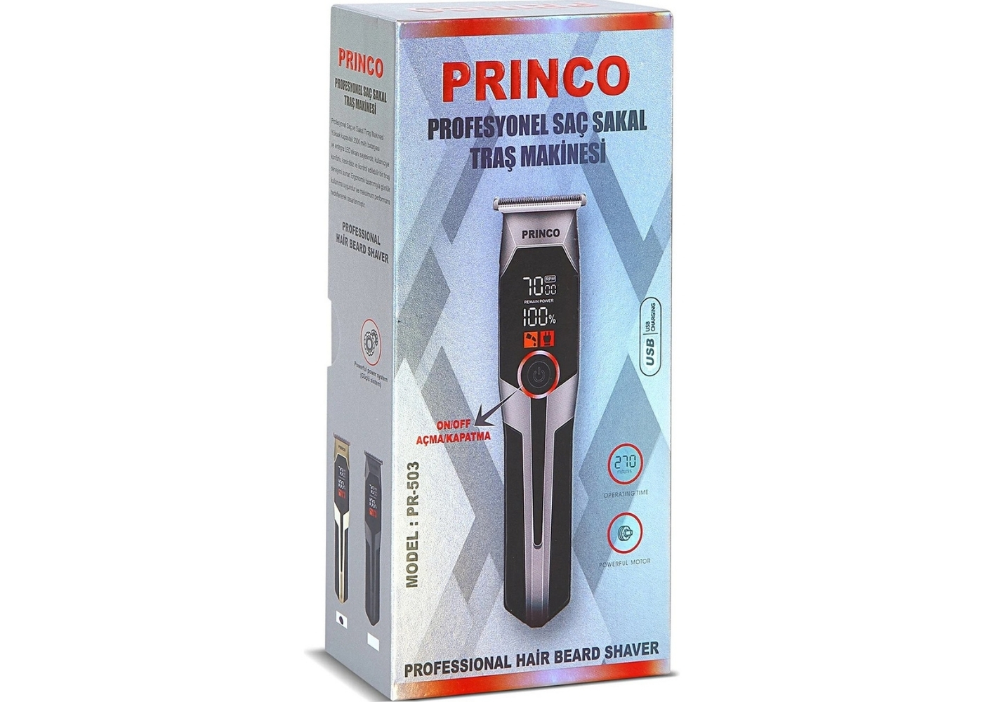 Princo PR-503 Profesyonel Saç Sakal Tıraş Makinesi