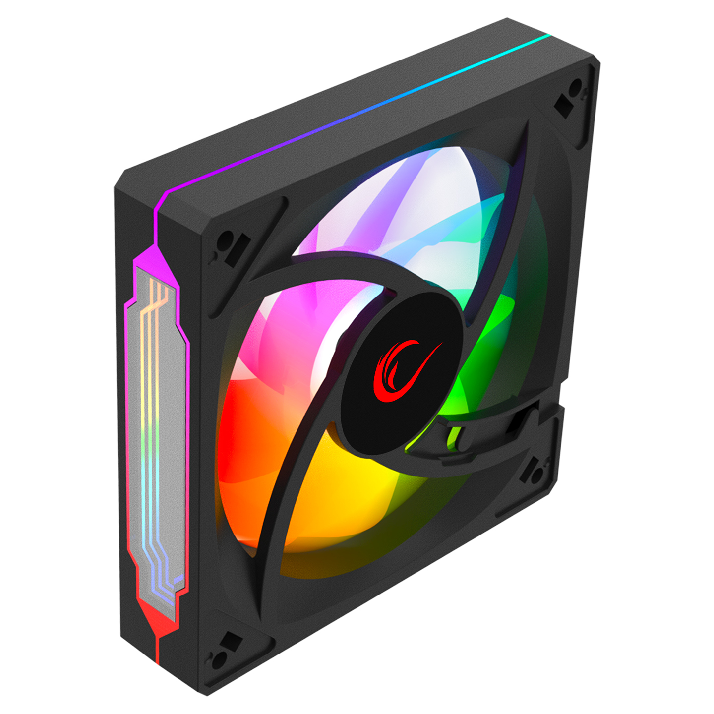 Rampage 7C-120S 120*120*25mm Double Ring Aynalı Argb Siyah Kasa Fanı