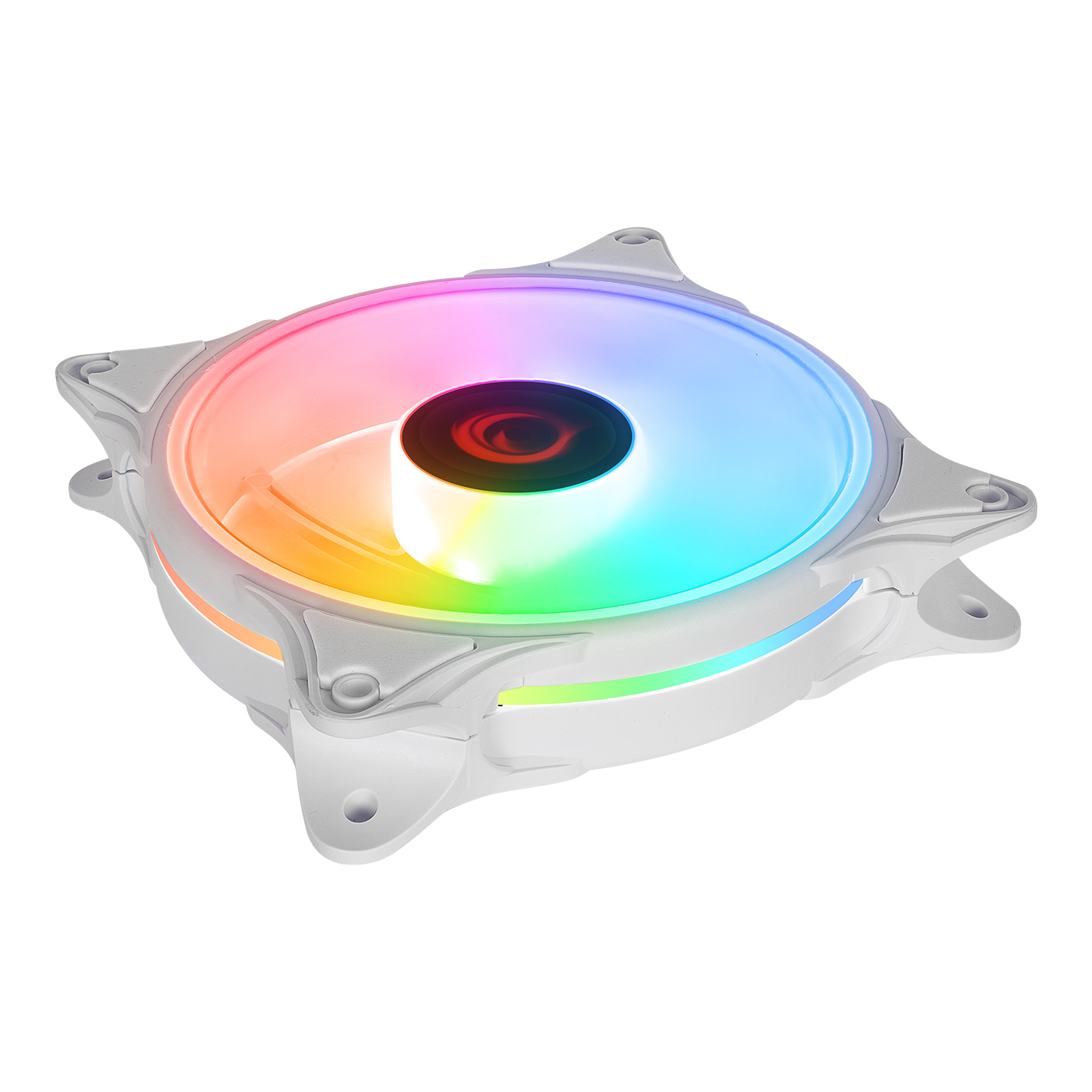Rampage Glare F50 38CFM 1200RPM 12cm Rainbow 3P+ 4P Molex Soketli Beyaz Kasa Fanı