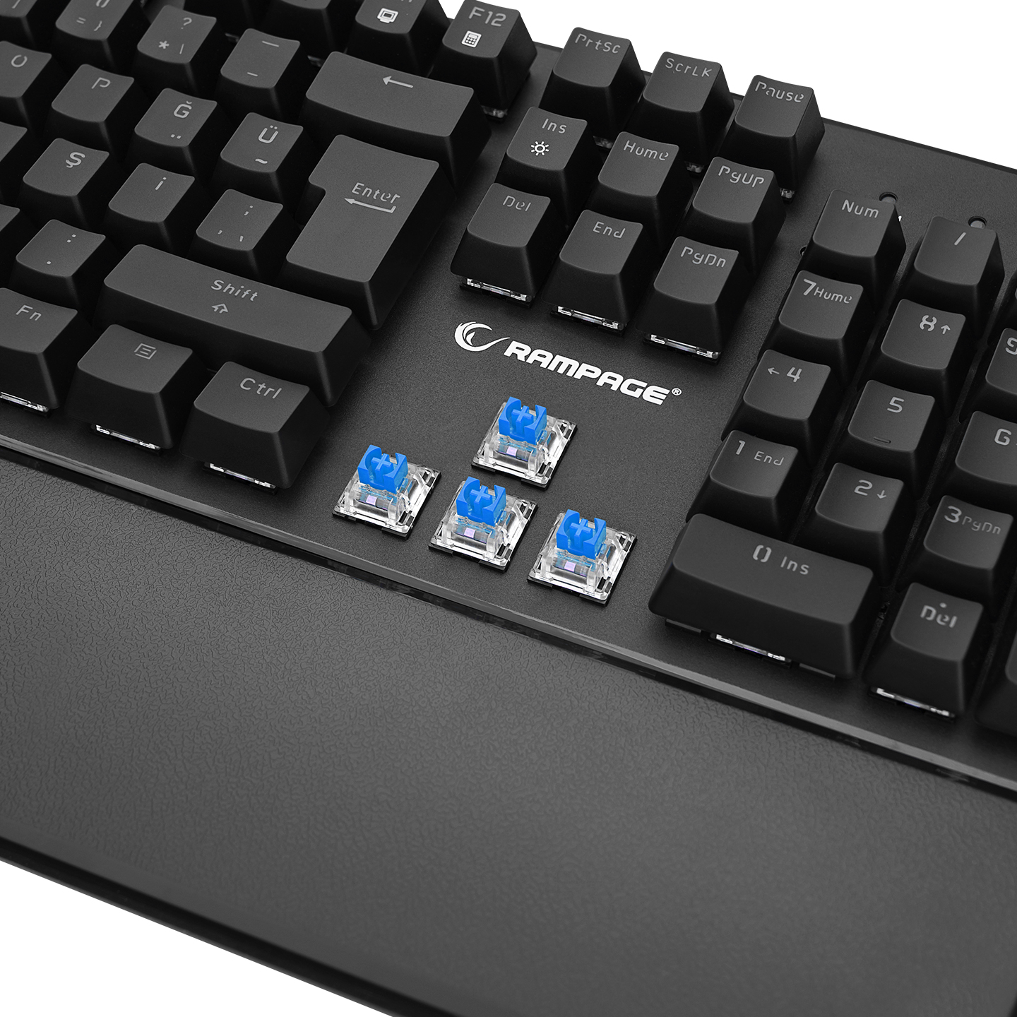 Rampage KB-R86 Umbra Siyah USB Rainbow Aydınlatmalı Blue Switch Mekanik Gaming Oyuncu Klavye