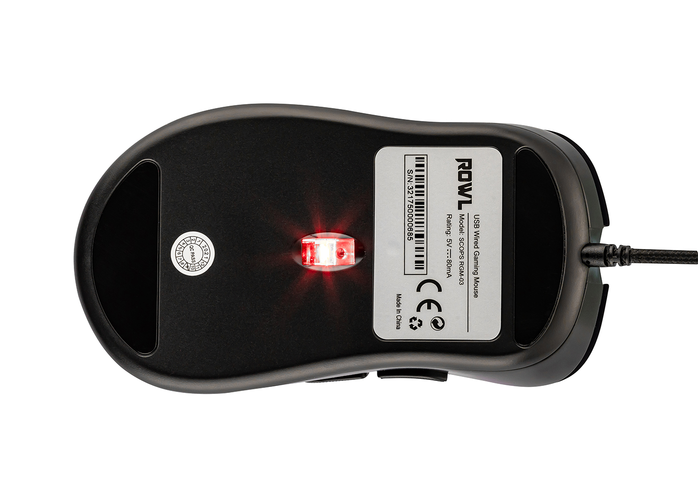 Rowl RGM-03 Scops USB Siyah RGB Aydınlatmalı 6400DPI Gaming Oyuncu Mouse