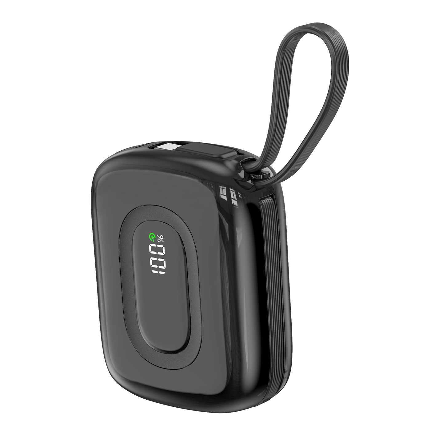 S-Link P20M 10000mAh PD20W Type-C Kablolu Siyah LCD Taşınabilir Pil Şarj Cihazı Powerbank