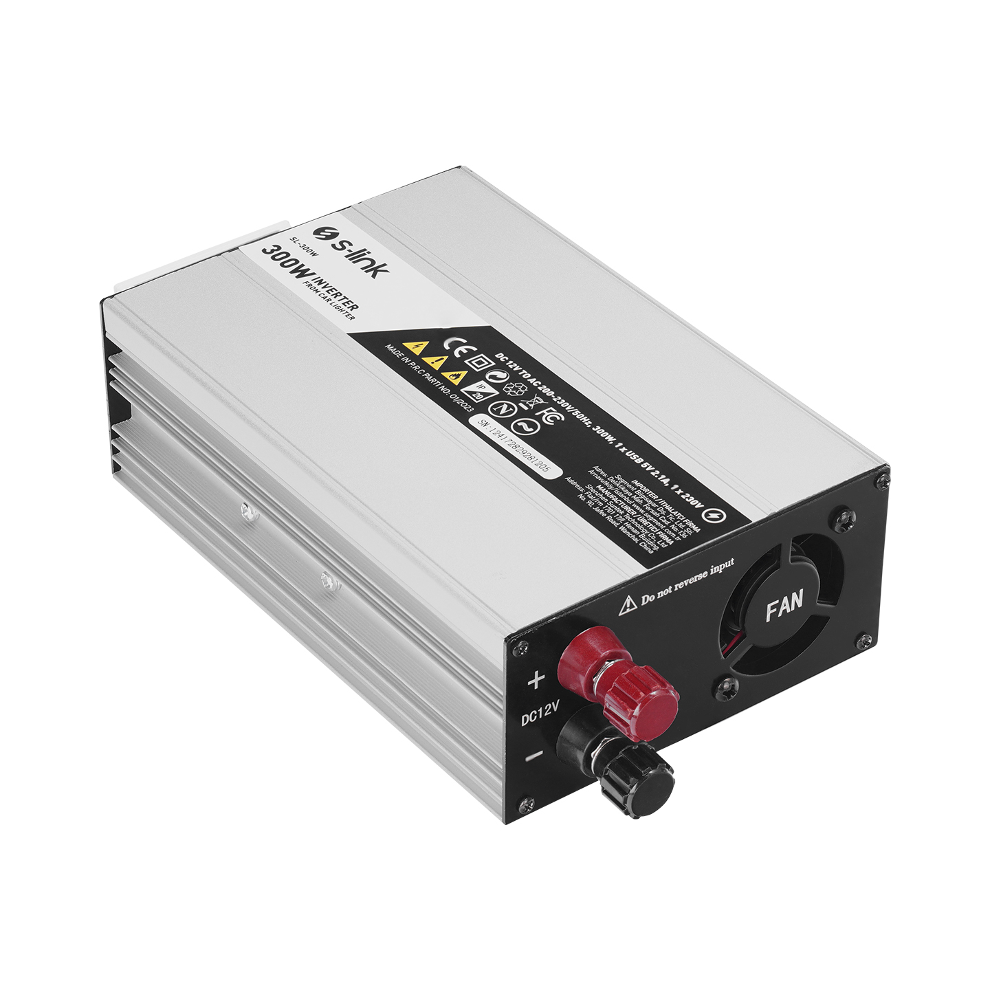 S-Link SL-300W 300W DC12V-AC230V Çakmaktan Power Inverter