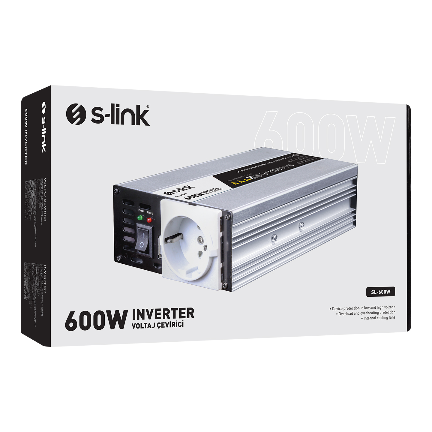 S-Link SL-600W 600W DC12V-AC230V İnverter
