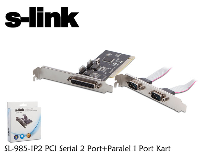 S-Link SL-985-1P2 PCI Serial 2 Port+Paralel 1 Port Kart