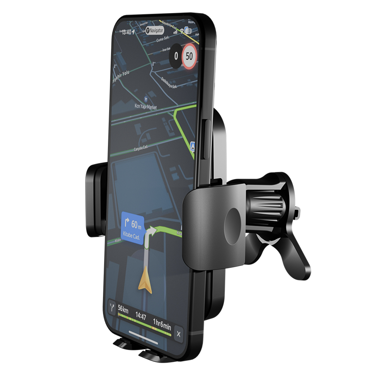 S-Link SL-AT89 Universal Ayarlanabilir Siyah Klima Izgara Üzeri Araç Telefon Tutucu