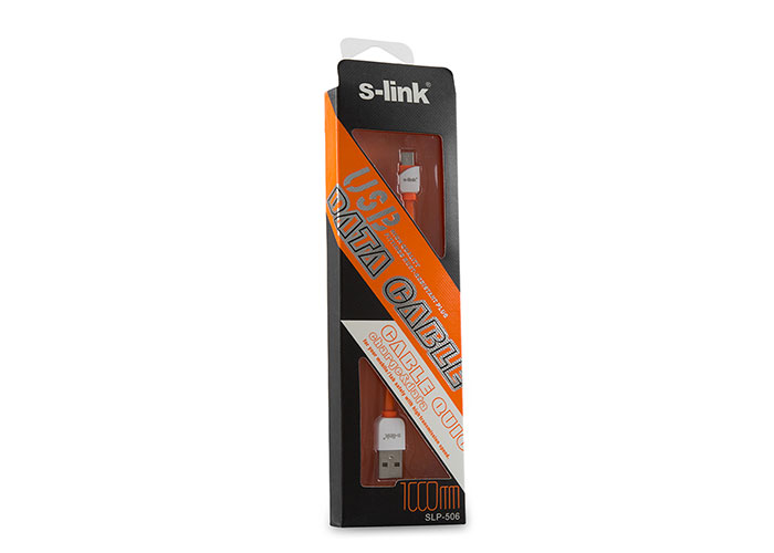 S-Link SLP-506 Micro Usb Akıllı Telefonlar 1m Hızlı Şarj Turuncu Data + Şarj Kablosu
