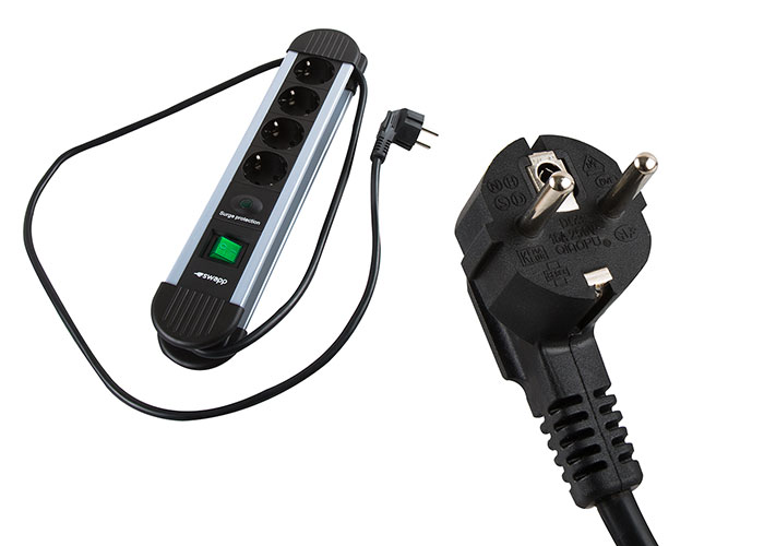 S-Link Swapp SPGKS05 1.5m 3G1.5mm2 900 Joule 5Li Akım Kor. Gri Priz Çoklayıcı