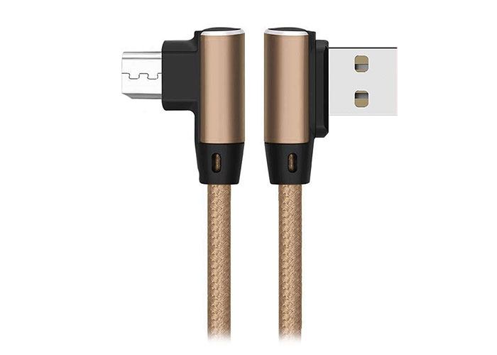 S-Link Swapp SW-C555 1M 3A Micro Altın Kılıflı Metal -L- Kablo
