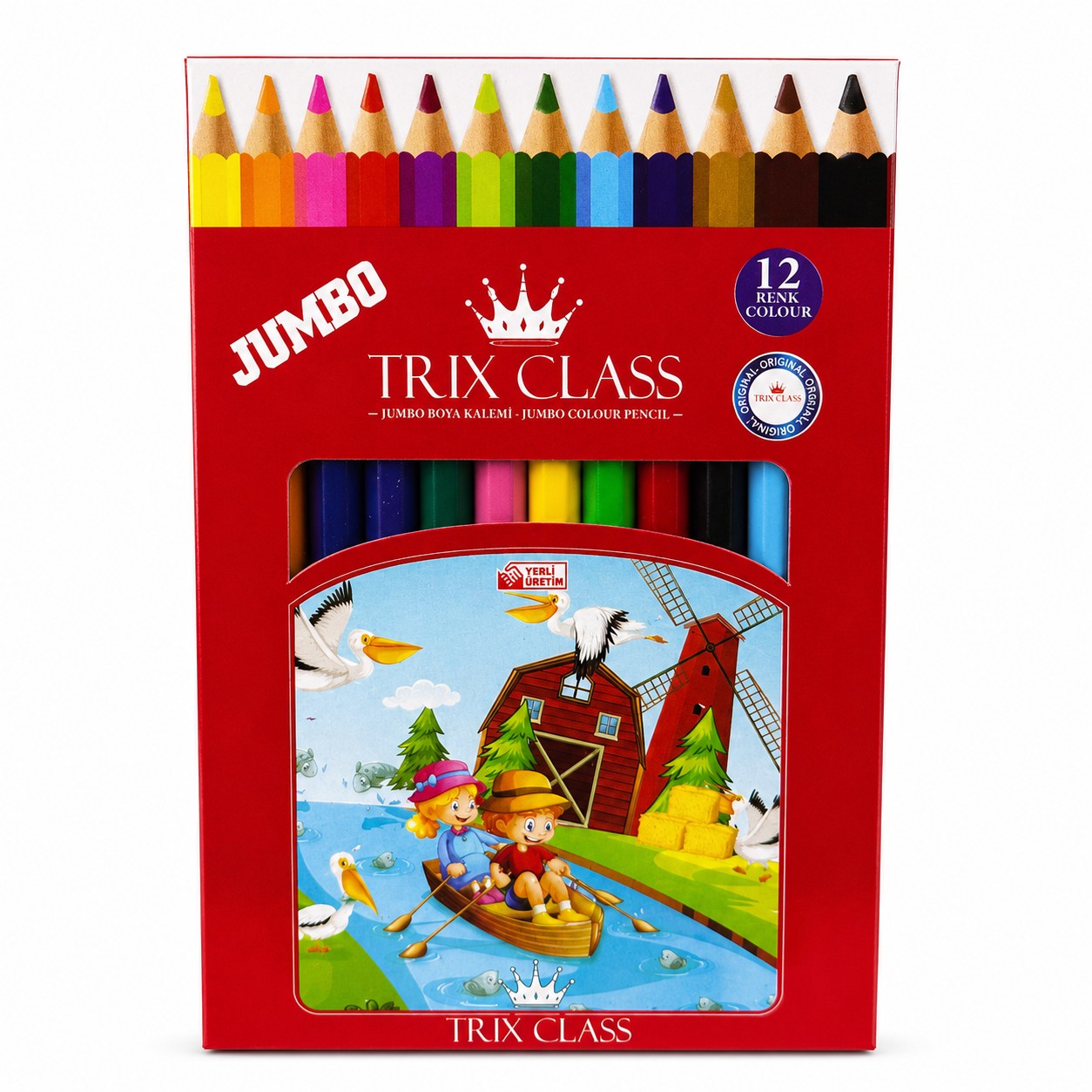 Trix Jumbo Kuru Boya 12 Renk