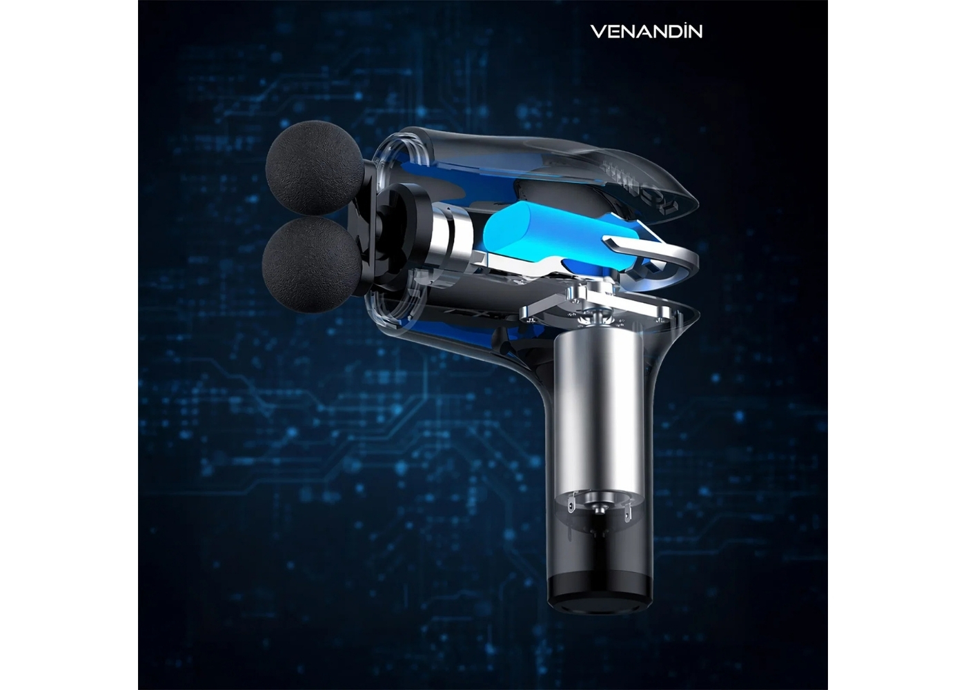 Venandin MSPF-001 Power Flex HB-011 Çift Başlı Masaj Aleti B11