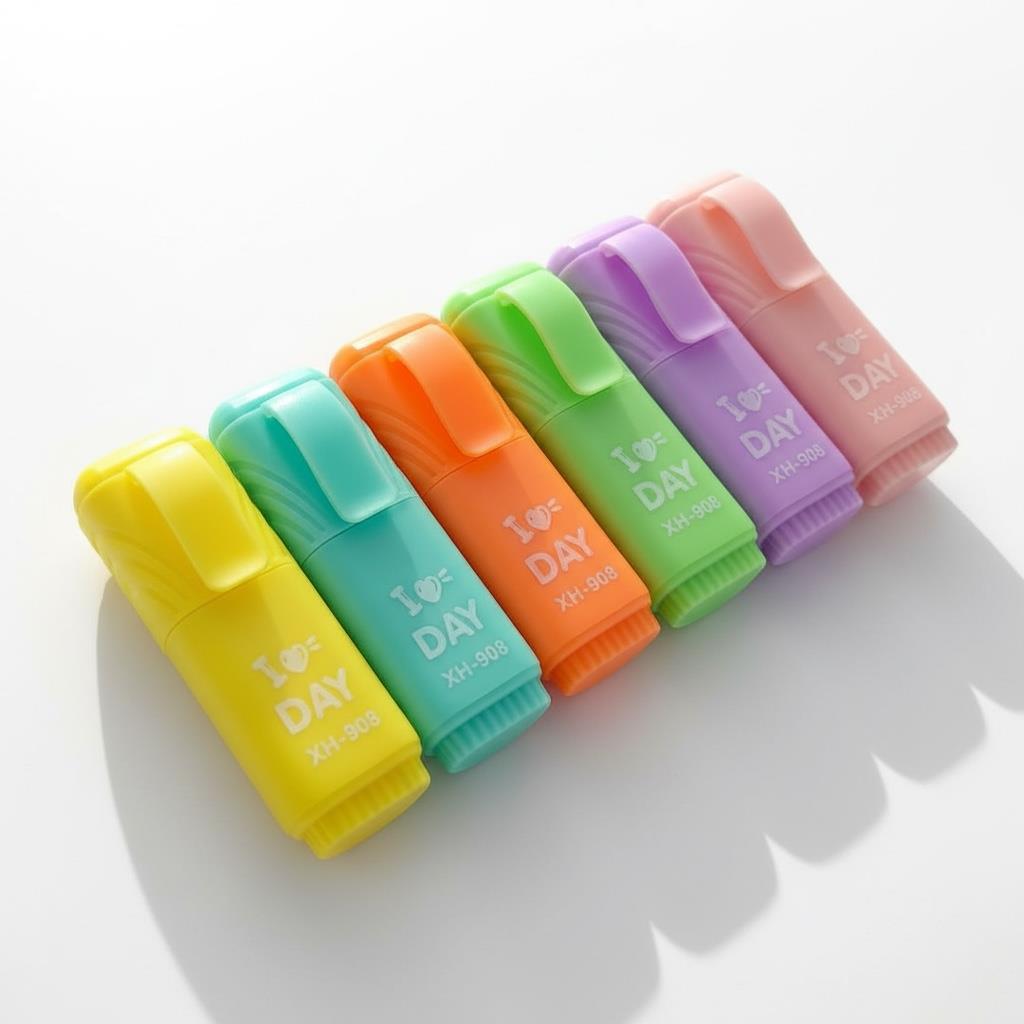XH-908 Mini Pastel Fosforlu Kalem 6 Adet