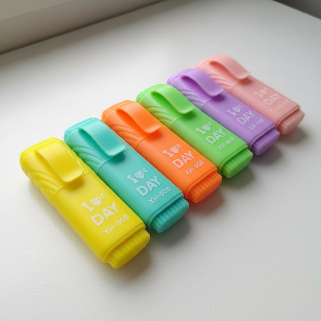 XH-908 Mini Pastel Fosforlu Kalem 6 Adet