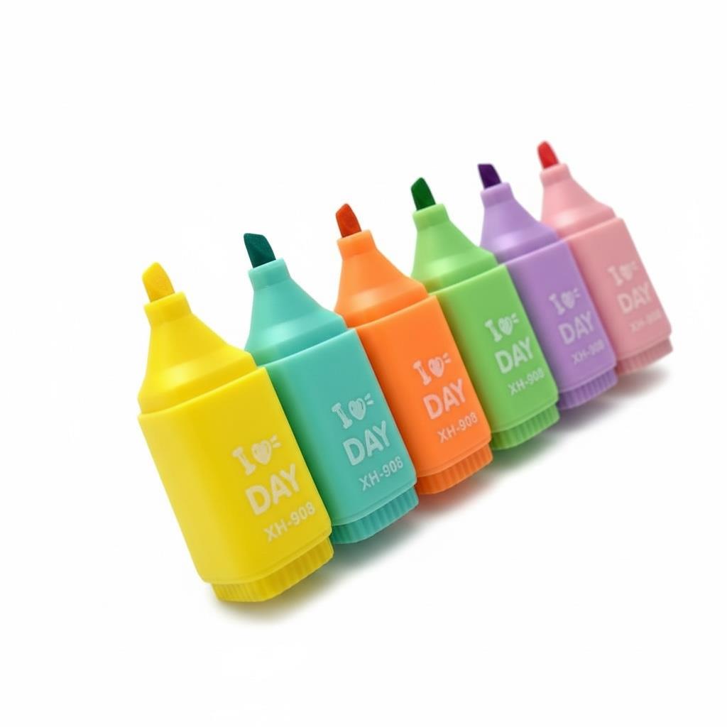 XH-908 Mini Pastel Fosforlu Kalem 6 Adet