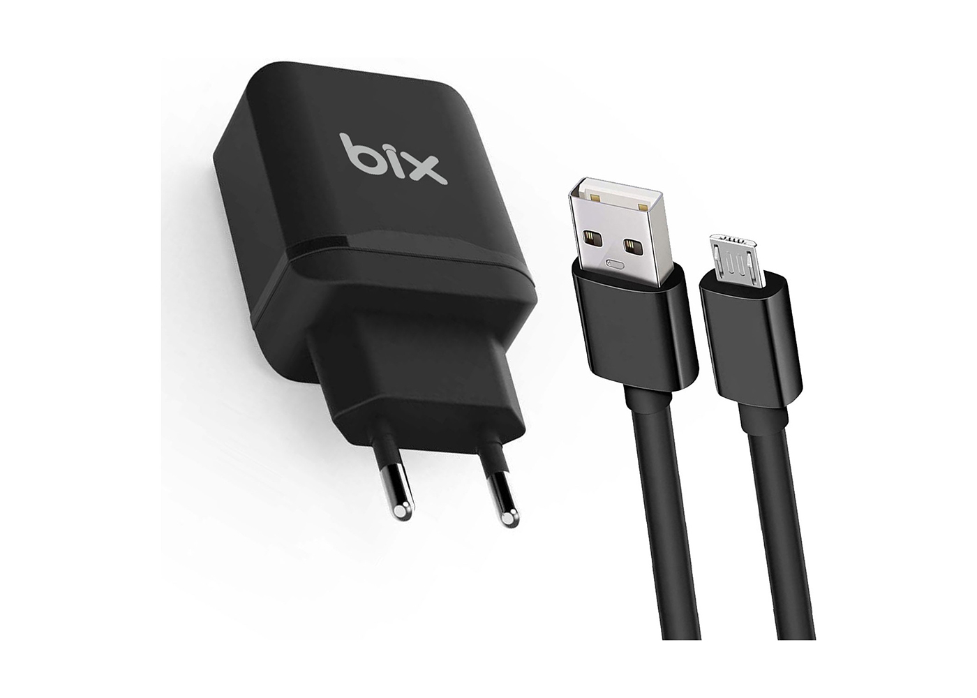 Bix BX-QC30M 18W Siyah Hızlı Qualcoom 3.0 Şarj Adaptörü + Micro USB Kablo