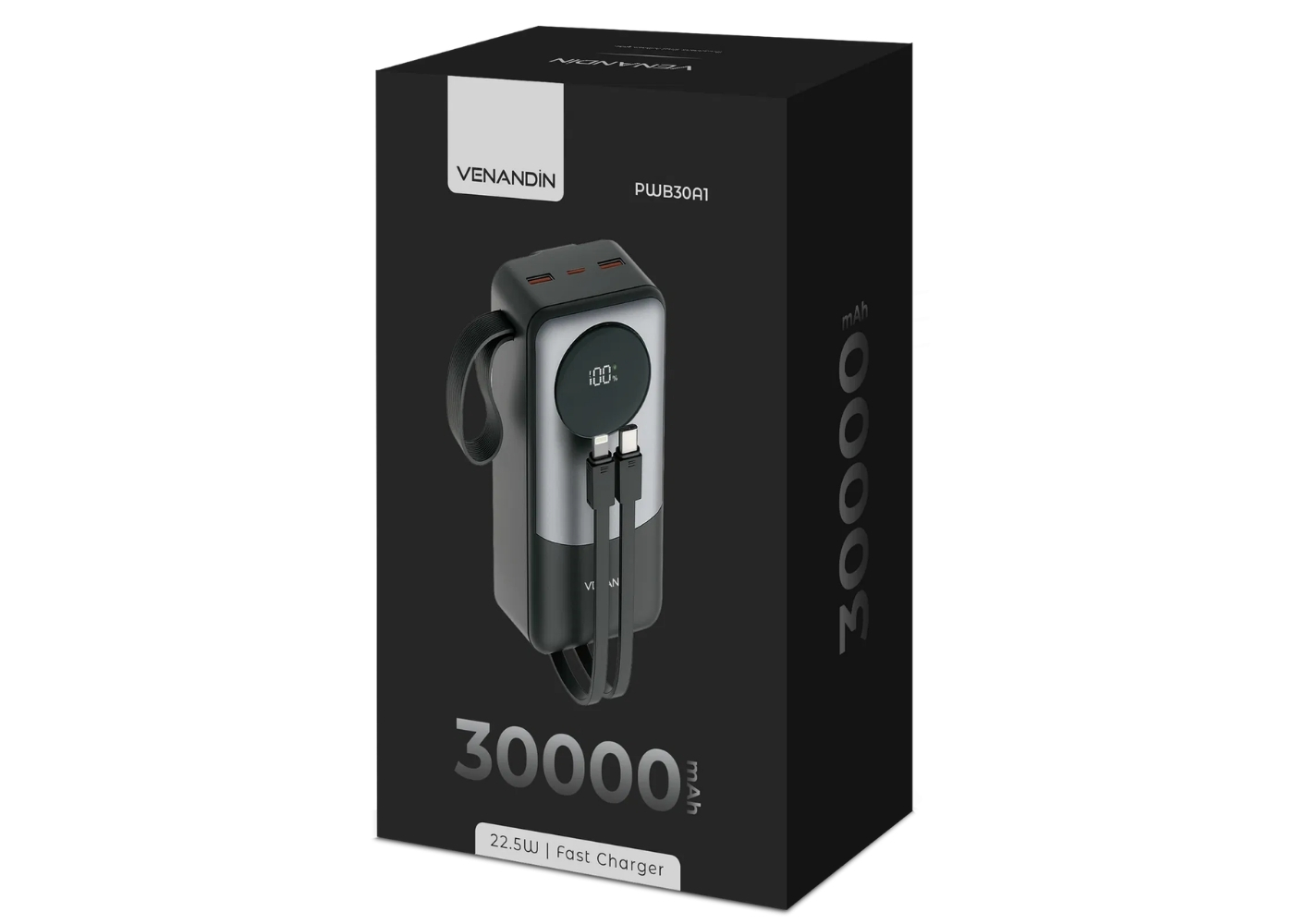 Venandin PWB30A1 22,5W 30,000mAh Powerbank