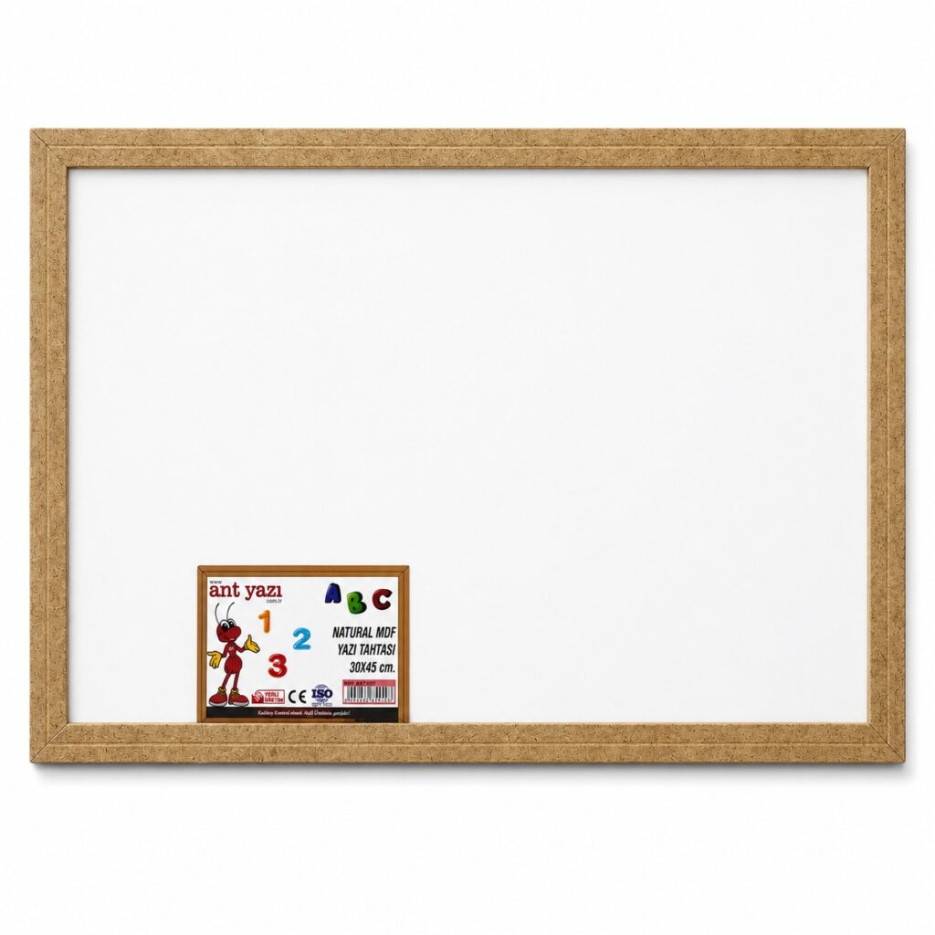 30*45 Cm Yazı Tahtası Natural Mdf Çerçeve