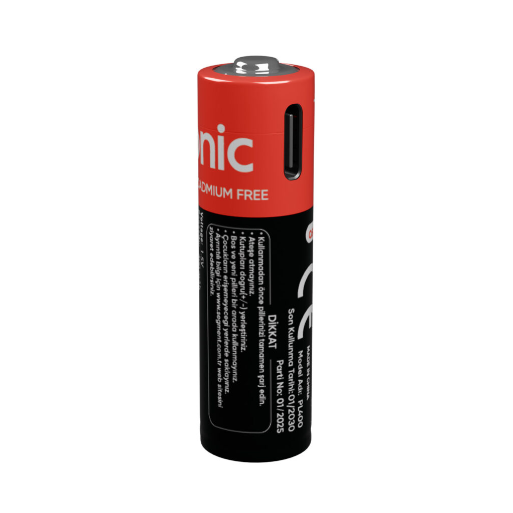 Asonic PL400 AAA Ince 1.5V 400mah/750mwh Type-C USB Şarjli 2Lİ Pil