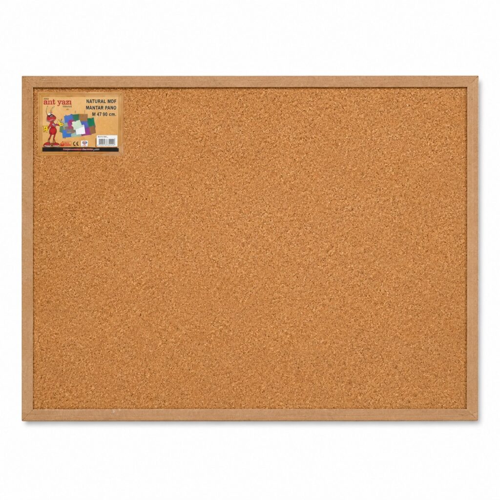60*90 Cm Mantar Pano Natural Mdf Çerçeve