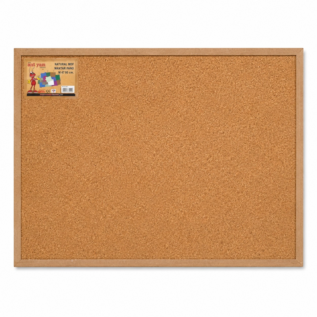 60*90 Cm Mantar Pano Natural Mdf Çerçeve