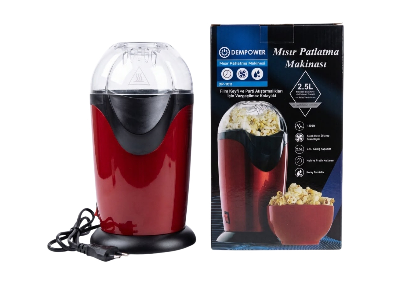 Dempower DP-1011 2.5 L 1200W Mısır Patlatması
