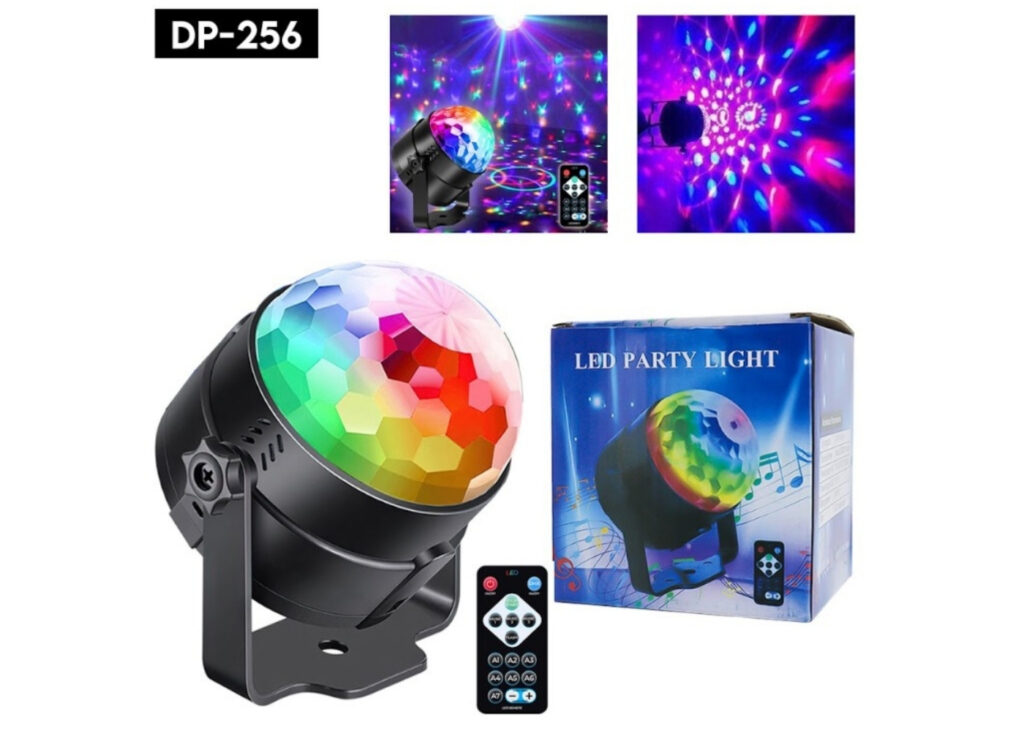 Dempower DP-256 Oynar Başlıklı Kumandalı RGB Disko Topu