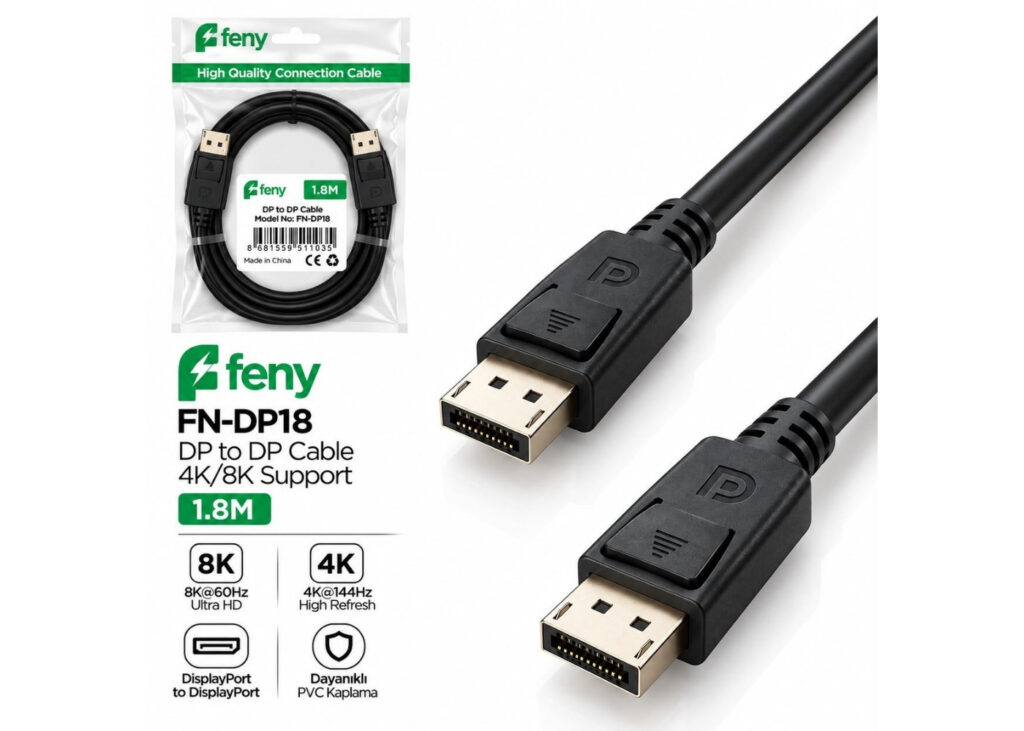 FENY FN-DP18 DP TO DP 8K 60HZ / 4K 144HZ 1.8M KABLO