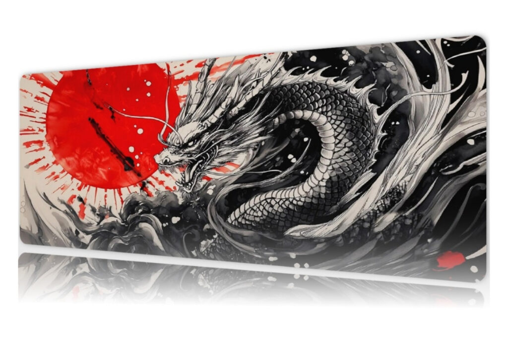 ROWL DRAGON-SPIRIT RW-MP9040-05 90x40 cm Gaming Mousepad XL Speed Seri Kaymaz Taban Dikişli Kenar Oyuncu Mousepad