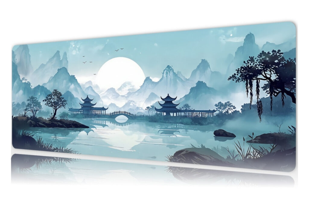 ROWL DAWN-PAGODA RW-MP9040-25 90x40 cm Gaming Mousepad XL Speed Seri Kaymaz Taban Dikişli Kenar Oyuncu Mousepad