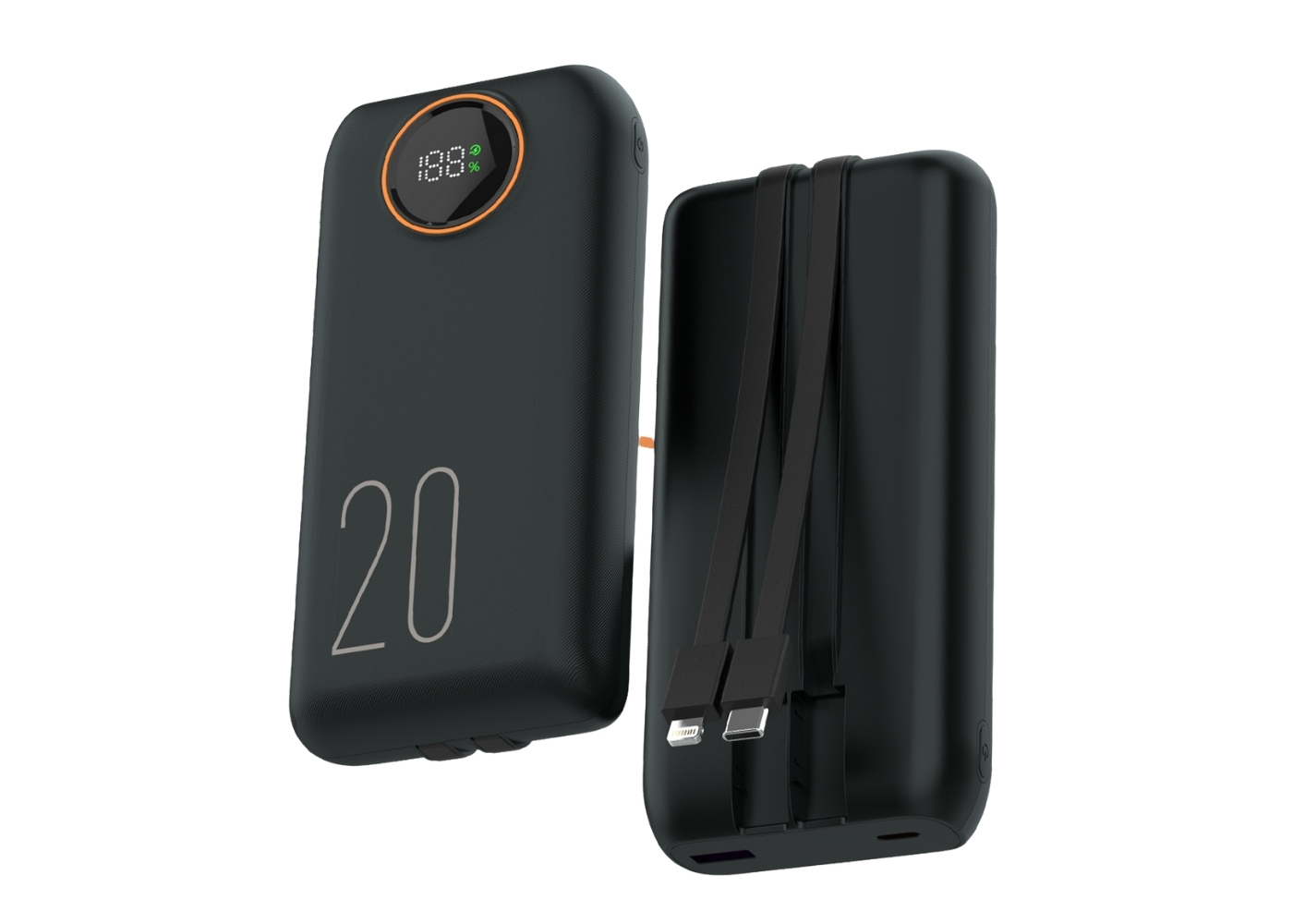 SNAPRON SNP-3013 20.000 MAH LDC EKRAN DAHİLİ KABLOLU 22,5W HIZLI ŞARJ POWERBANK