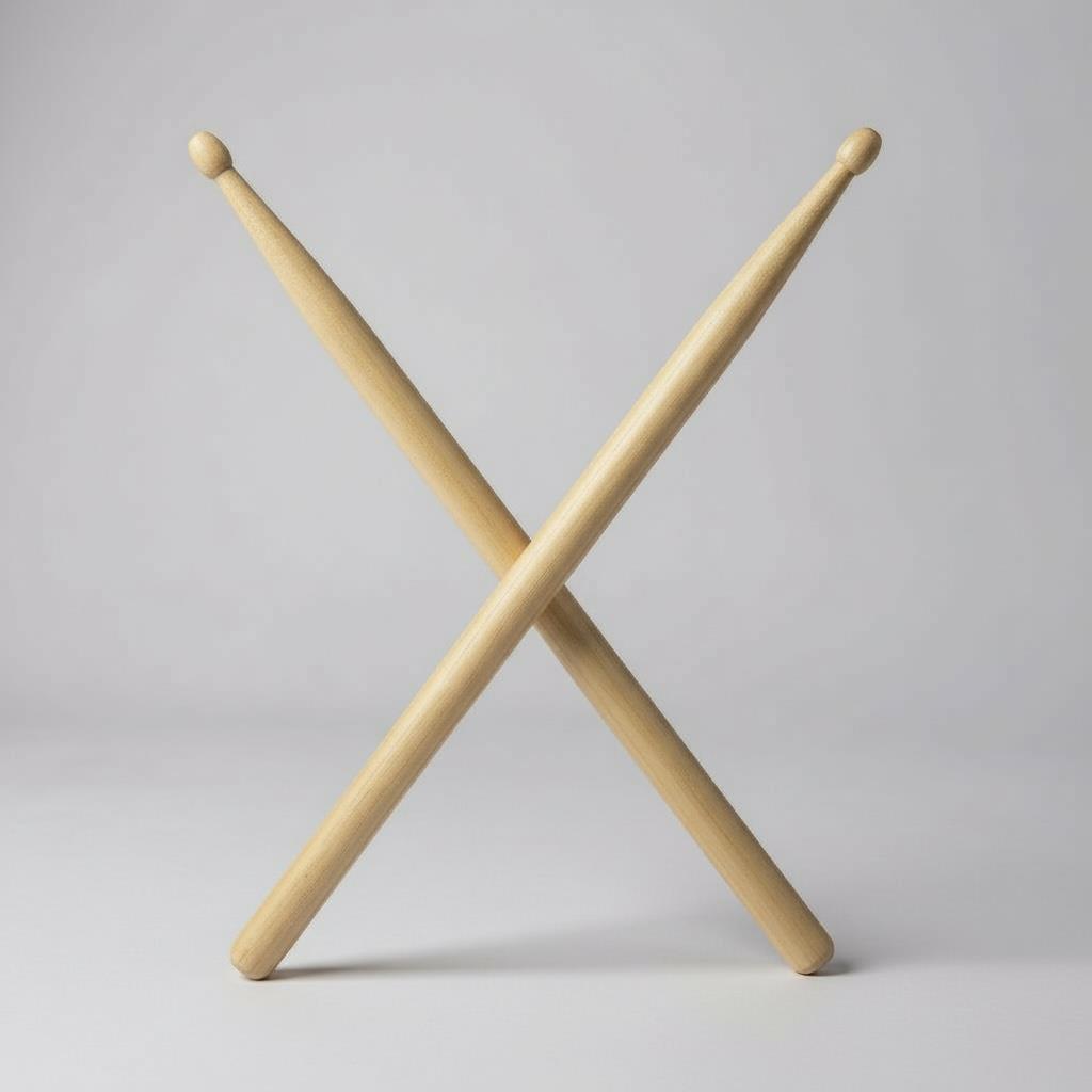Ahşap Ritim Çubuğu Kalın 30 Cm Tokmaklı 1 Çift