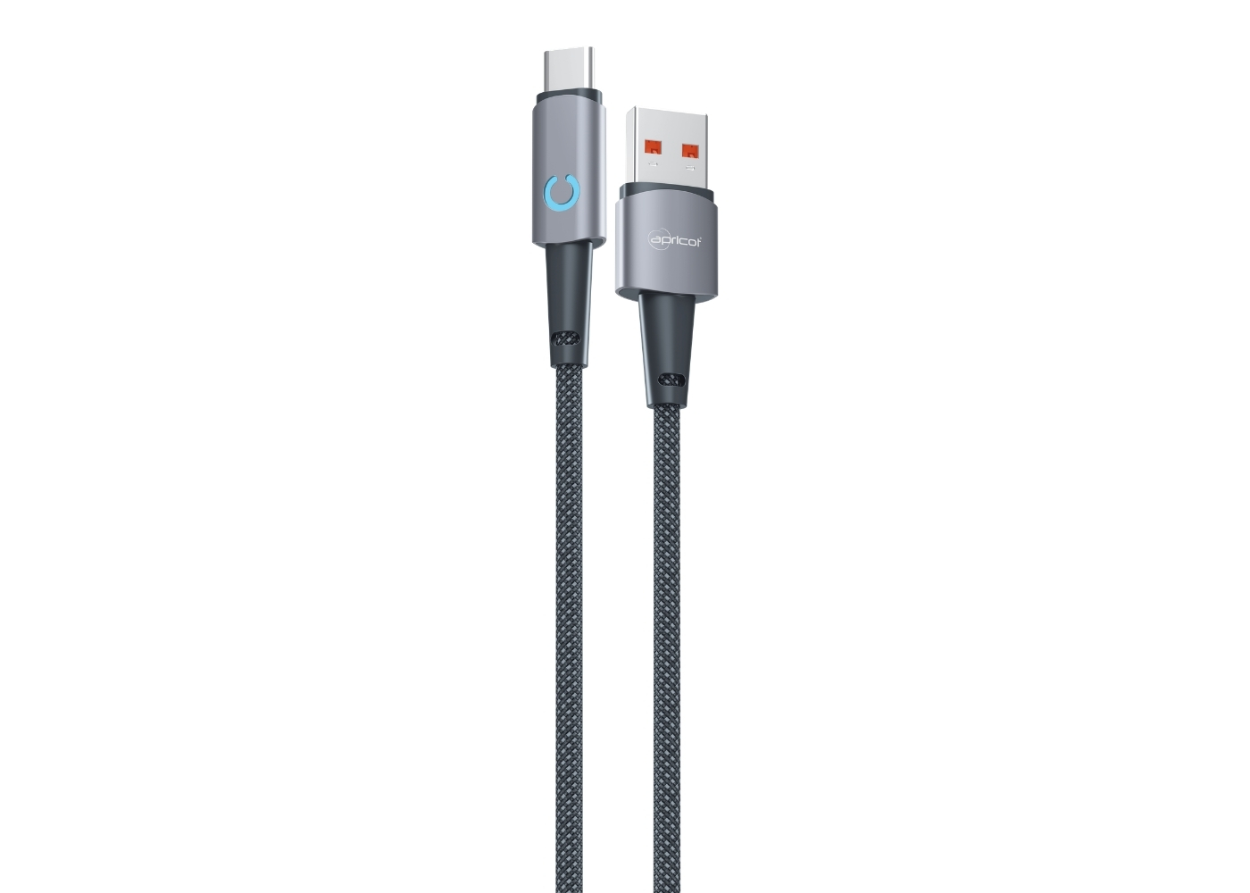 Apricot APC-LED34A USB to Type-C 3.4A LED Göstergeli Hızlı Şarj + Data Kablosu