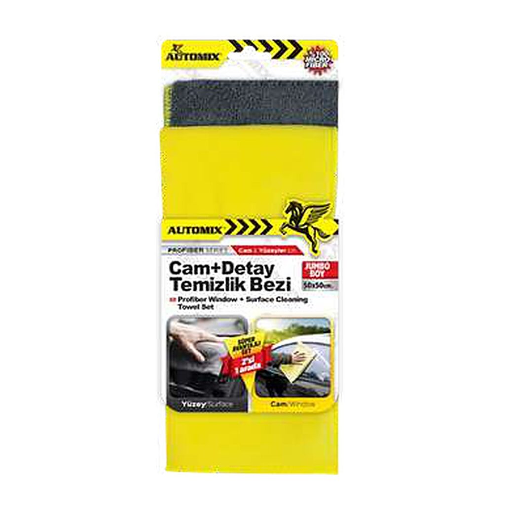 Automix Cam ve Detay Temizlik Bezi 2'li Set 40x50 cm