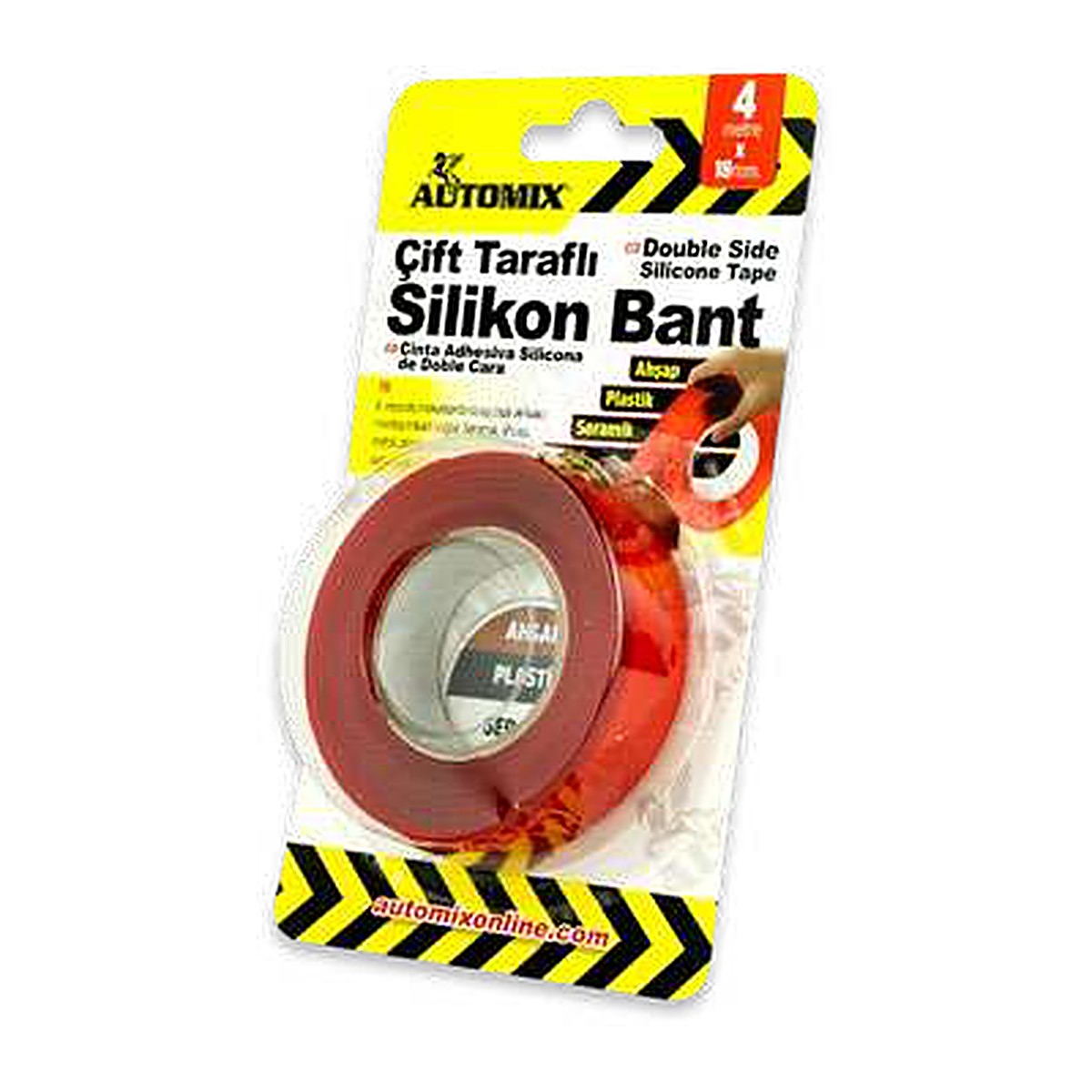 Automix Çift Taraflı Silikon Bant 18 mm x 4 m