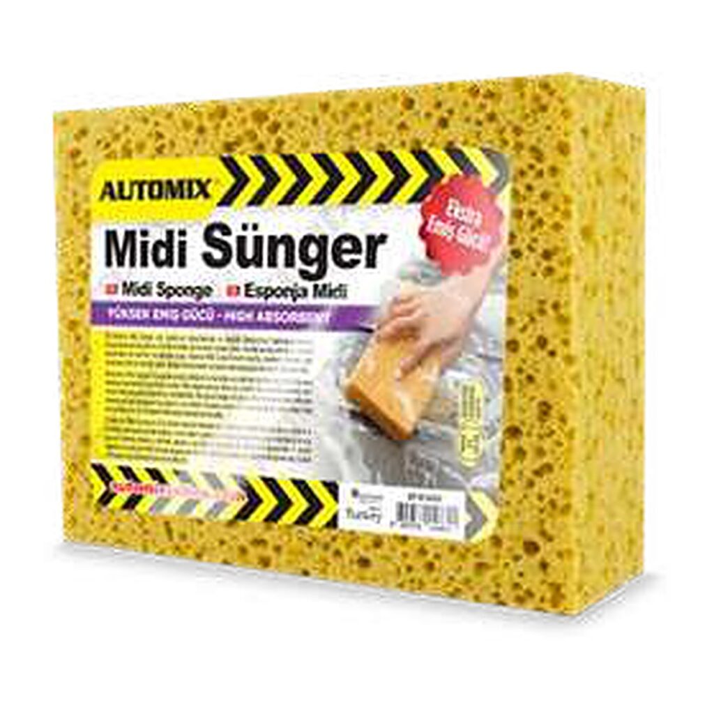 Automix Midi Oto Yıkama Süngeri 16x12x6 cm