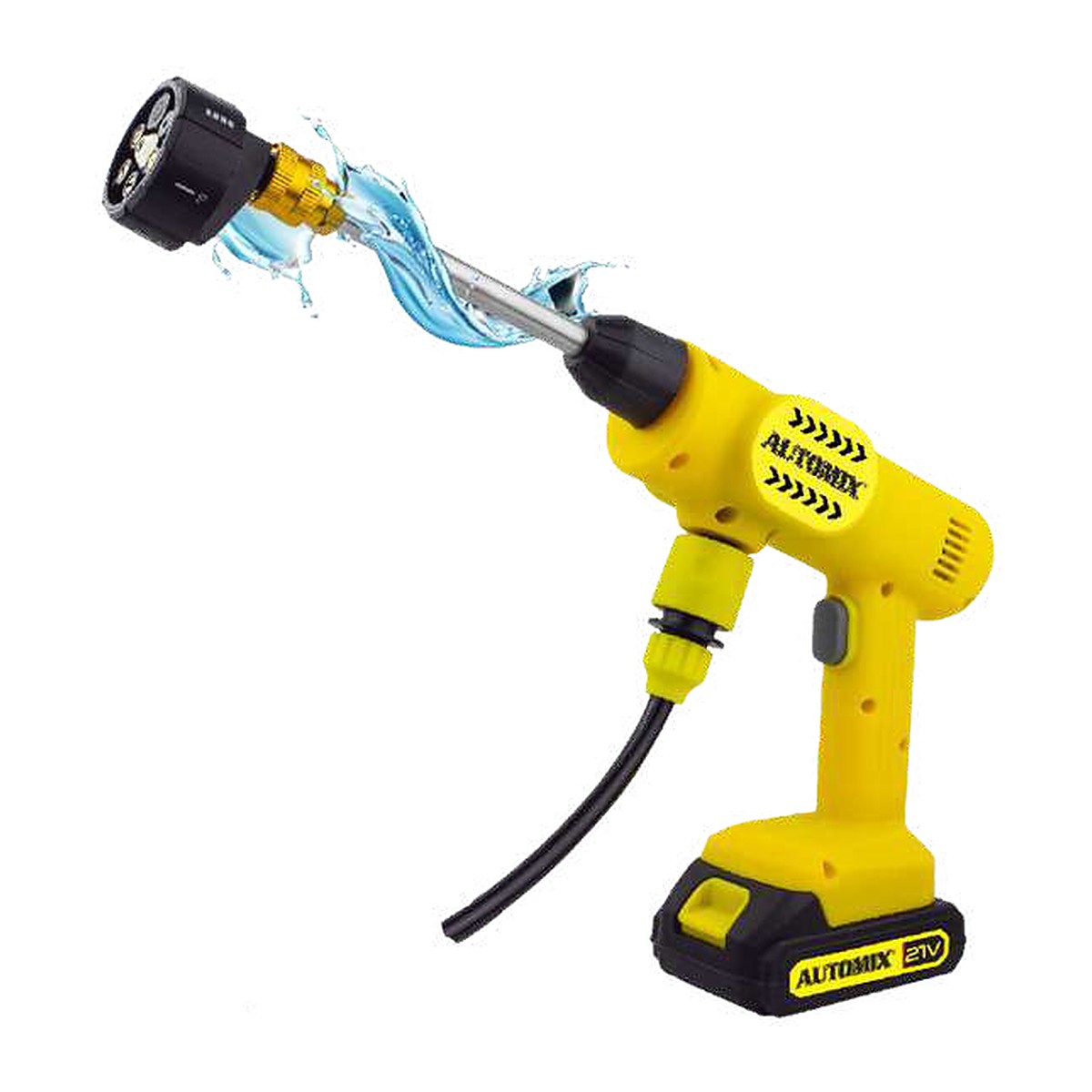 Automix Şarjlı Oto Yıkama Tabancası 6 Fonksiyonlu
