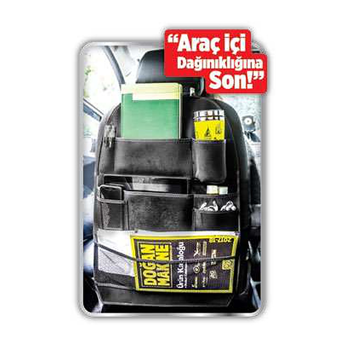 Automix Süet Koltuk Arkası Organizer Siyah