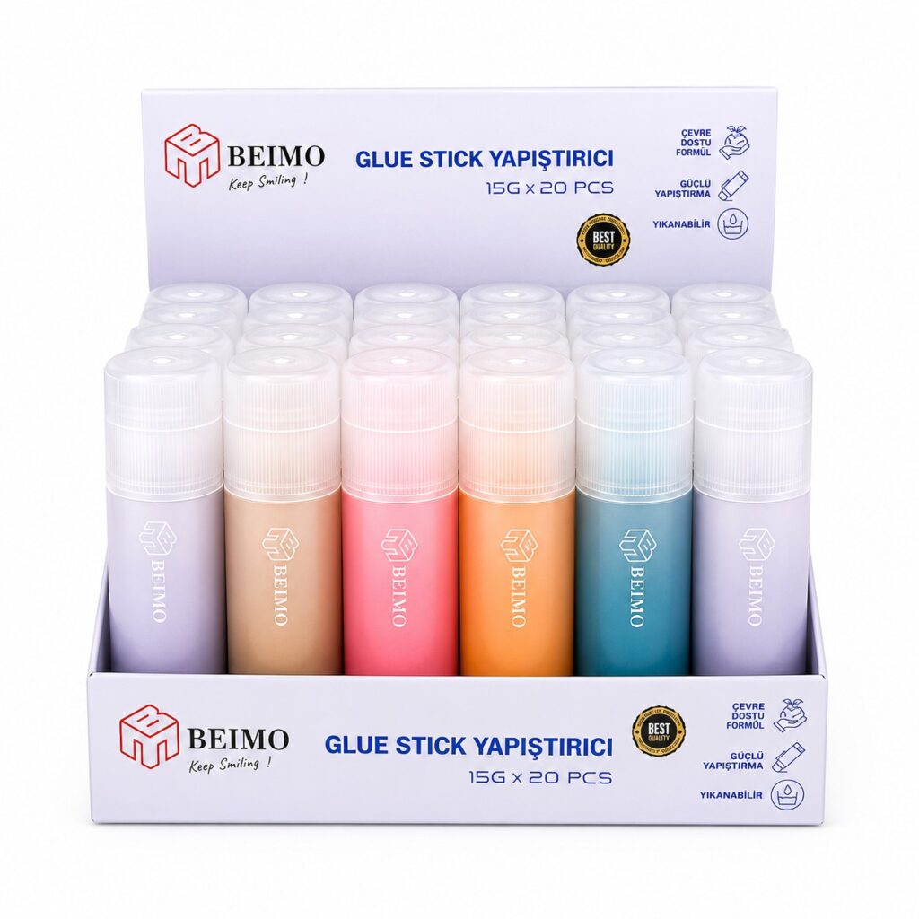 Beimo 15 Gram Stick Yapıştırıcı Renkli 20'Li * 30 Koli
