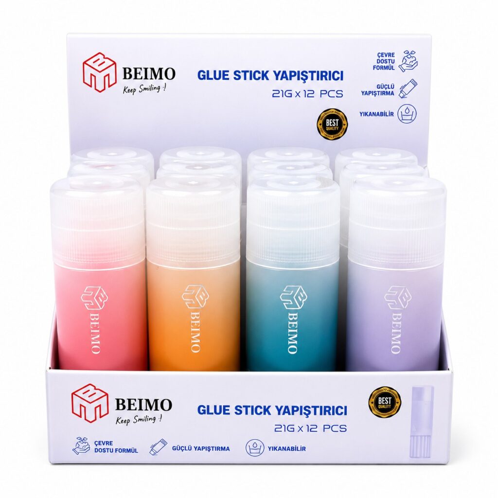 Beimo 21 Gram Stick Yapıştırıcı Renkli 12'Li